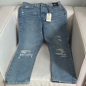 Distressed Blue Jeans